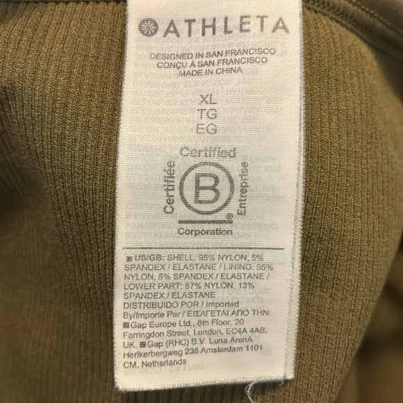 Athleta Green Sleeveless Ribbed Crop Tank Top - Picture 4 of 4